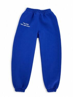 The Happy Camp3r Blue Sweatpants XS Mental Health Graphic Joggers One Call Away